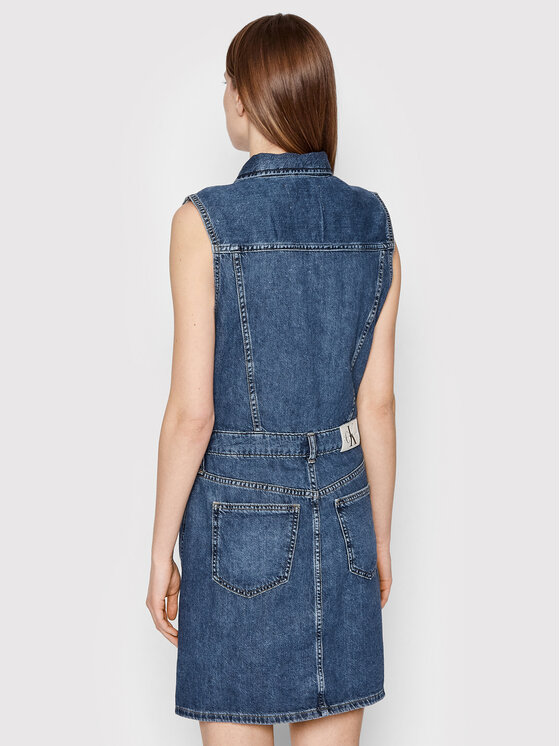 Calvin Klein Jeans Calvin Klein Jeans Дънкова рокля J20J218479 Тъмносин Regular Fit