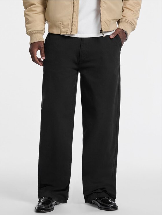 Guess Jeans Guess Jeans Kalhoty z materiálu 178863 Černá Regular Fit