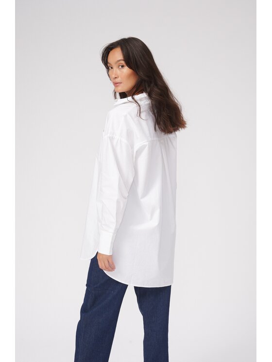 TeeShoppen TeeShoppen Koszula Koszulka Oversized Biały Oversize