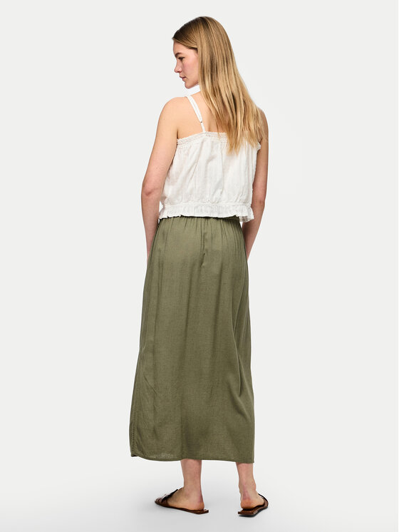 Pieces Pieces Спідниця-міді Pia 17151888 Зелений Regular Fit