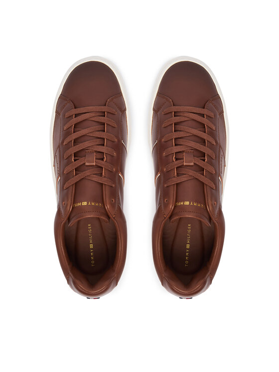 Tommy Hilfiger Tommy Hilfiger Αθλητικά Dress Casual Leather Sneaker FM0FM05989 Καφέ