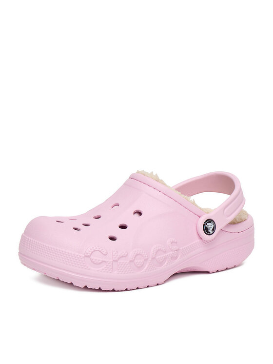 Crocs Crocs Şlapi C-BAYA LINED CLOG 205969-6GD Roz