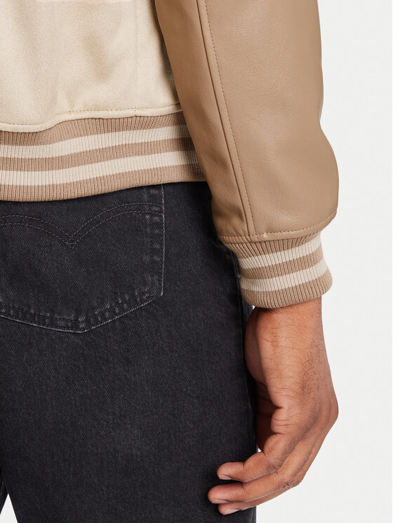 Guess Guess Kurtka bomber M5BL2B K1062 Beżowy Regular Fit