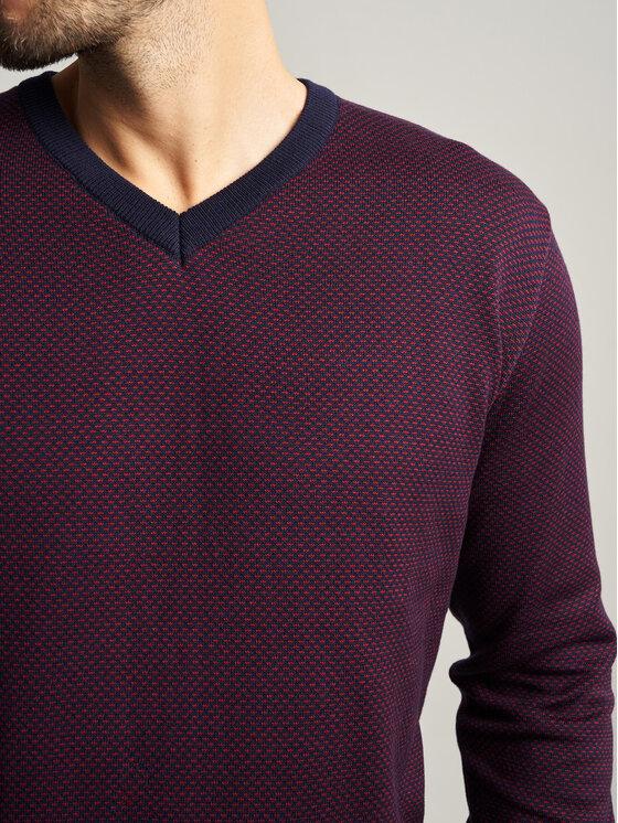 Willsoor Willsoor Sweter 71780/2 Bordowy Regular Fit