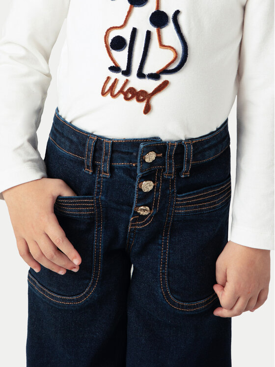 Mayoral Mayoral Jeans hlače 4547 Mornarsko modra Wide Leg