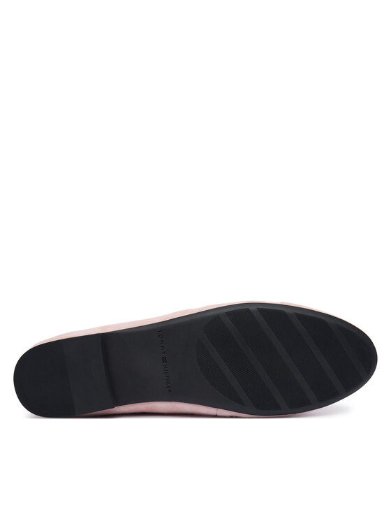 Tommy Hilfiger Tommy Hilfiger Baleriny Th Monogram Suede Ballerinas FW0FW09357 Różowy