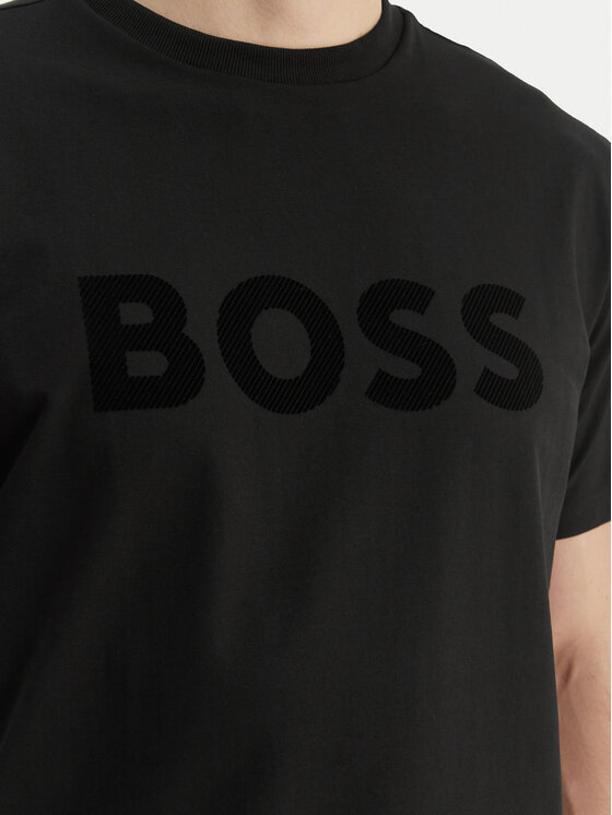 BOSS BOSS Tricou TS_Iconic Logo 50553636 Negru Regular Fit