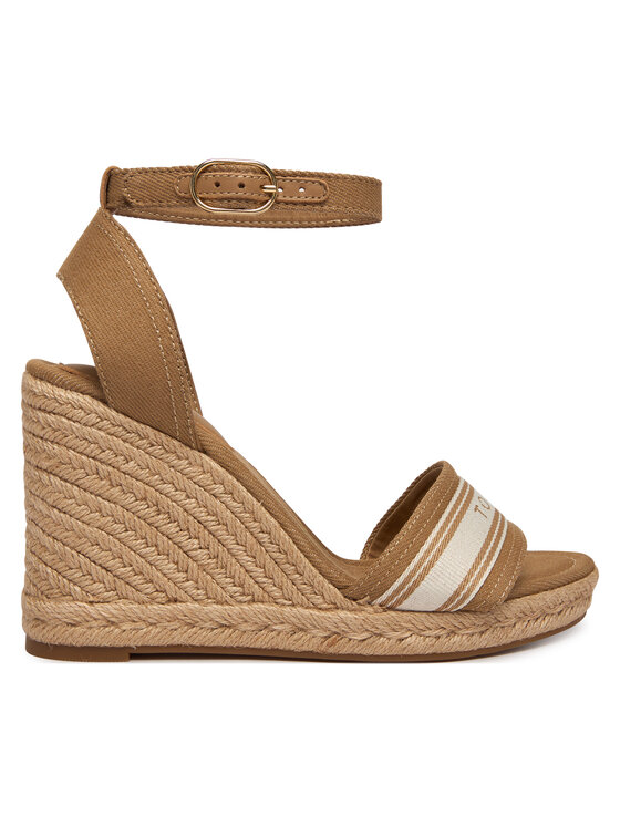 Tommy Hilfiger Tommy Hilfiger Espadrile High Wedge Espad Webbing FW0FW09342 Bej