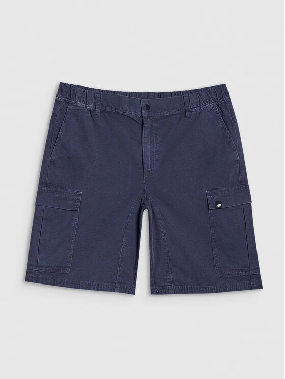 4F 4F Bavlnené šortky 4FRSS25TSHOM759-22S Čierna Regular Fit