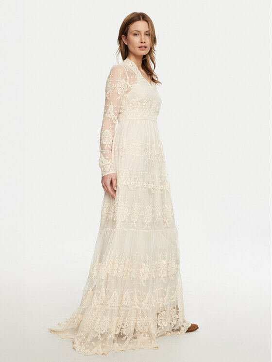 YAS YAS Večerné šaty Seloise 26015997 Biela Regular Fit