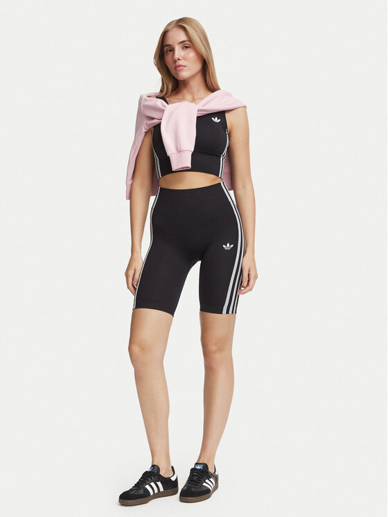 adidas adidas Kolarki Essentials 3 Stripes Seamless Shorts 5 Inch KZ4126 Czarny Slim Fit