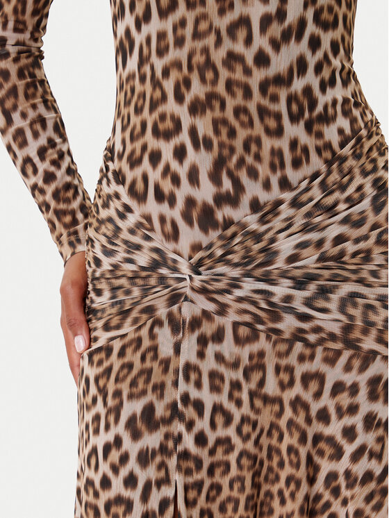 Bardot Bardot Koktélruha Lea Printed 58853DB8 Barna Regular Fit