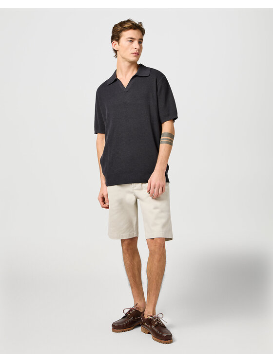 Wrangler Wrangler Sweter SS POLO Czarny Regular Fit
