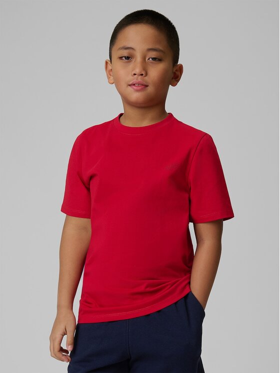 4F 4F T-shirt 4FJRSS26TTSHM3598-62S Rosso Regular Fit