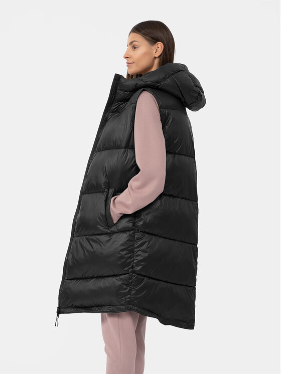 4F 4F Kamizelka 4FAW23TVESF074 Czarny Regular Fit