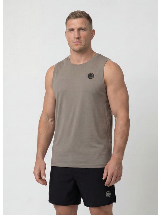PITBULL PITBULL Tank top RUNWAY Brązowy Regular Fit