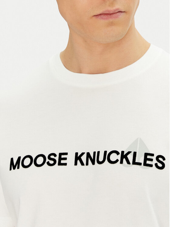 Moose Knuckles Moose Knuckles Tričko Conway M15MT760 Écru Regular Fit