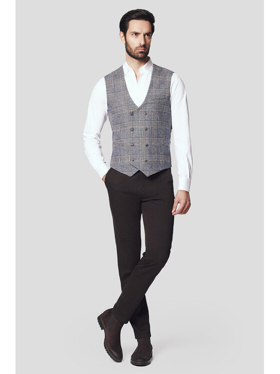 Lancerto Lancerto Kamizelka Tivoli KA131224000014 Szary Slim Fit