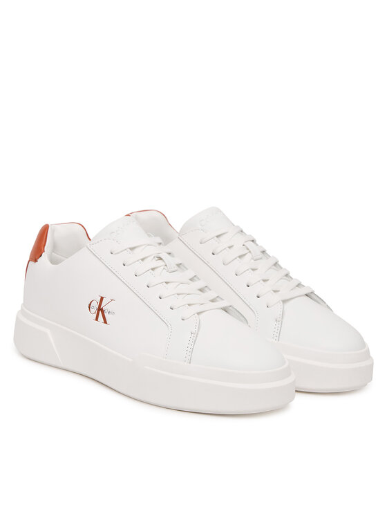 Calvin Klein Calvin Klein Sneakersy Chunky Cupsole Laceup Lth YM0YM01344 Biały