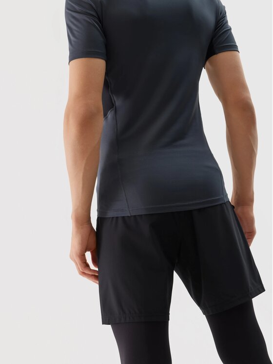 4F 4F Športové kraťasy 4FWSS24TFSHM574-20S Čierna Regular Fit