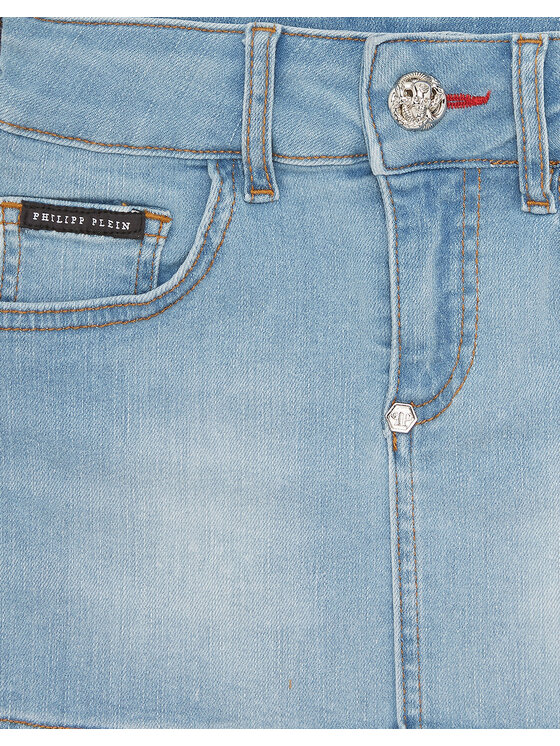 PHILIPP PLEIN PHILIPP PLEIN Gonna di jeans 20157 Celeste Comfort Fit