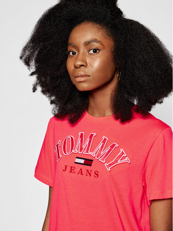 Tommy jeans t shirt hot sale collegiate