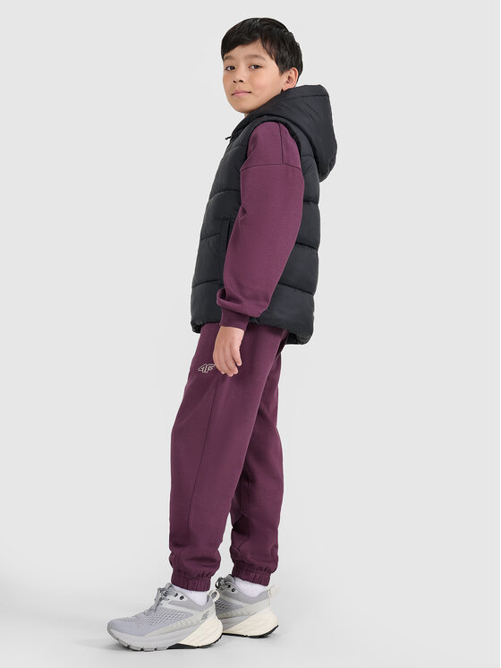 4F 4F Kamizelka OUTERWEAR Czarny Regular Fit