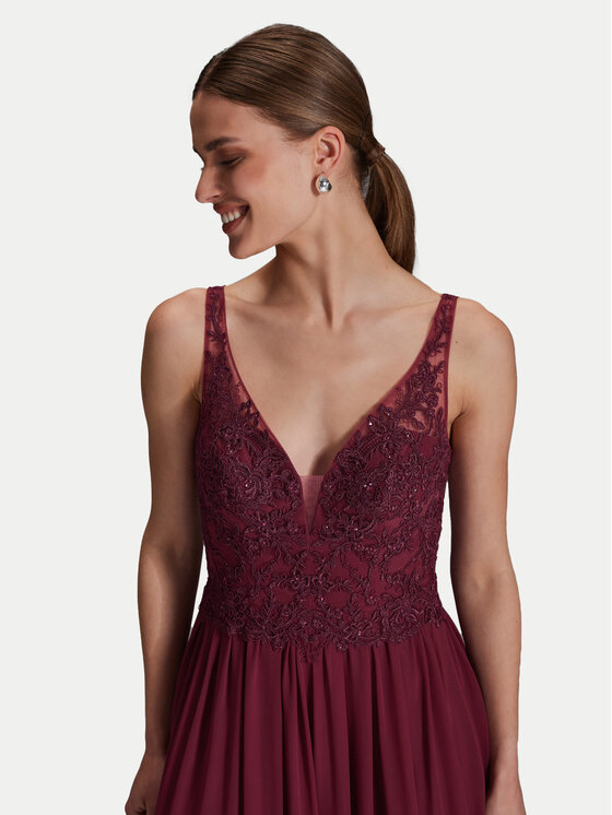 Hey Kyla Hey Kyla Abendkleid 5AI070HK Dunkelrot Regular Fit