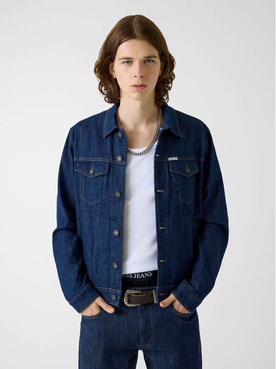 Guess Jeans Guess Jeans Bunda pro přechodné období 180935 Modrá Classic Fit