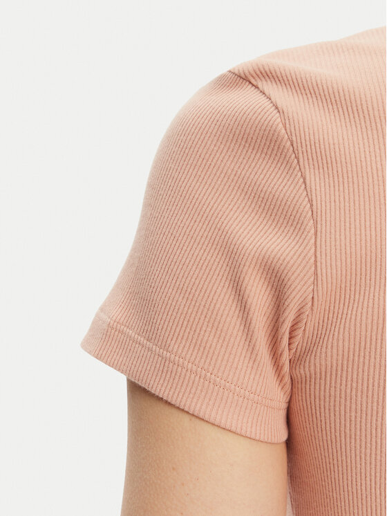 Lacoste Lacoste Majica TF5538 Oranžna Slim Fit