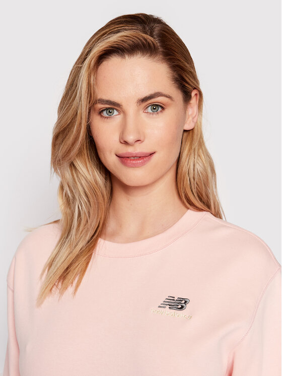 New Balance New Balance Суитшърт Unisex UT21501 Розов Relaxed Fit