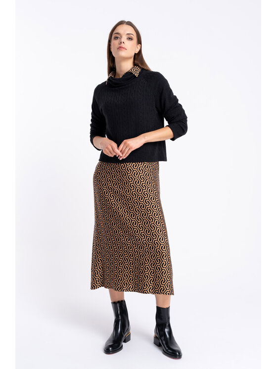 CLICK CLICK Rolák 10-6924 Čierna Loose Fit