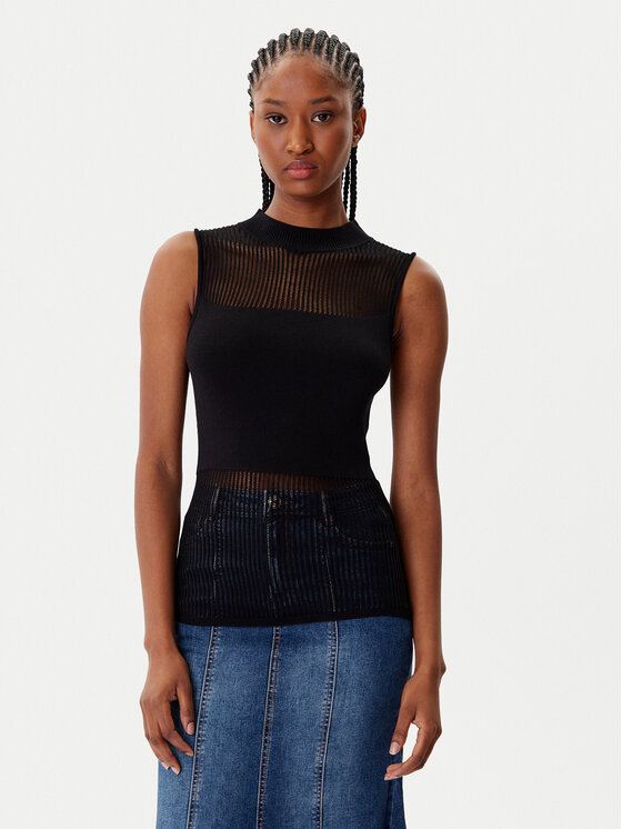 Morgan Morgan Bluză 252-MJULIE Negru Slim Fit