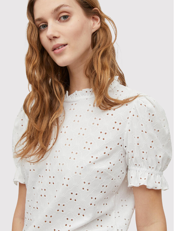 Vila Vila Halenka Kawa 14070251 Bílá Regular Fit