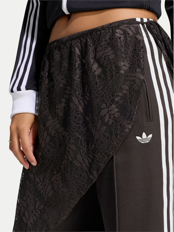 adidas adidas Dressipüksid 2In1 Firebird Loose Track Trousers With Lace Skirt LG4275 Pruun Relaxed Fit
