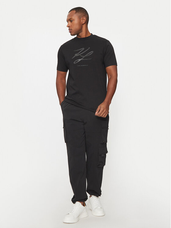 KARL LAGERFELD KARL LAGERFELD T-krekls 755034 544225 Melns Regular Fit
