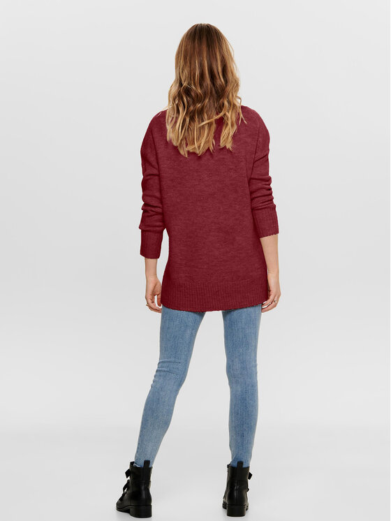 ONLY ONLY Pulover 15173800 Vișiniu Regular Fit
