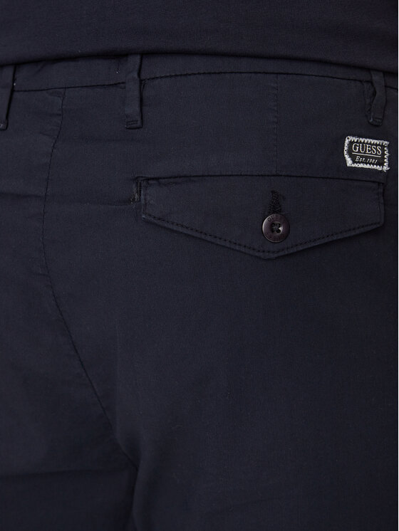 Guess Guess Szorty materiałowe Noah M4GD14 WG3QA Granatowy Slim Fit