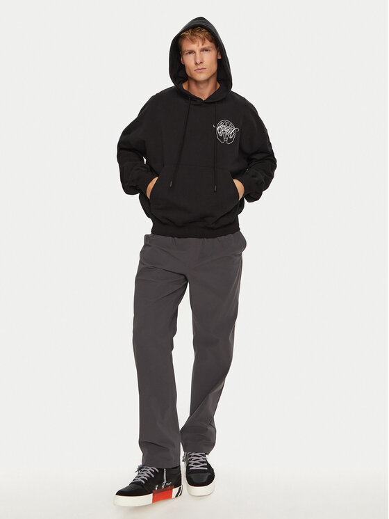 Off-White Off-White Majica dugih rukava OMBB110S23FLE0031001 Crna Regular Fit