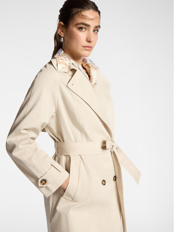 Elena Mirò Elena Mirò Płaszcz zimowy F244P000187N002 Kremowy A-Line Fit