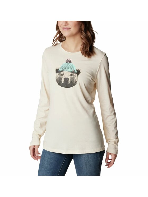 Columbia Columbia T-Shirt 196000 Beżowy Regular Fit