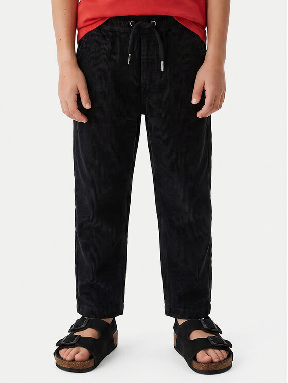 Quiksilver Pantaloni din material Taxer Cord EQKNP03066 Negru Tapered Fit