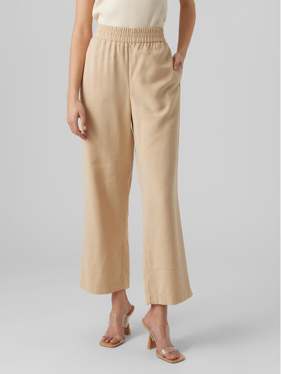 Vero Moda Vero Moda Hlače Carmen 10278926 Bež Wide Leg