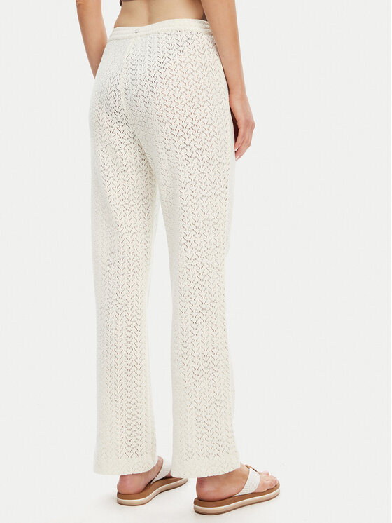Roxy Roxy Spodnie materiałowe ERJX603437 Écru Regular Fit