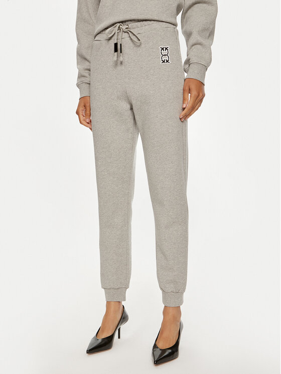 Pinko Pantaloni da tuta Carico 100371 A23C Grigio Regular Fit, taglia : L