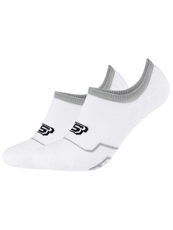 Skechers Skechers Skarpety Niskie Męskie Skechers 2PPK Cushioned Footy Socks Biały