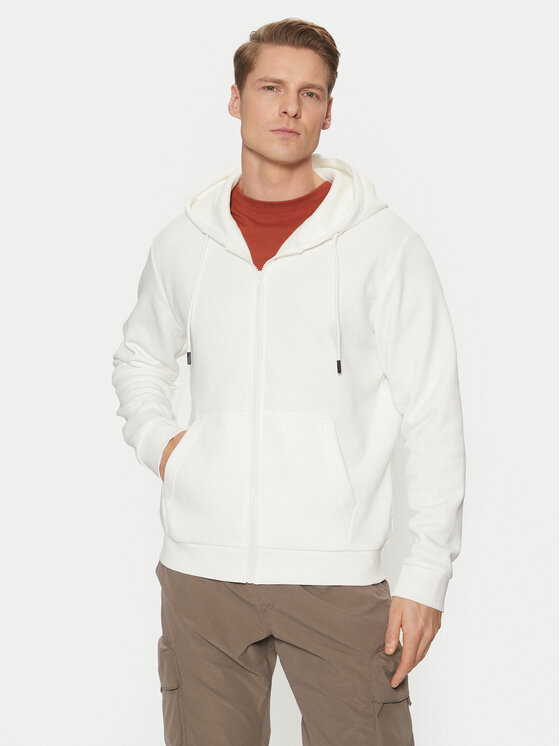 Jack&Jones Mikina Bradley 12249342 Biela Relaxed Fit