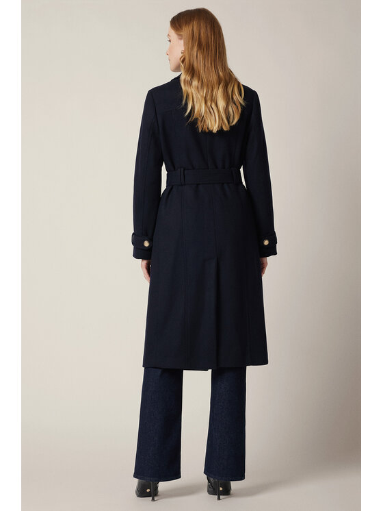 Lancerto Lancerto Płaszcz Eloria PC073225000016 Granatowy Regular Fit