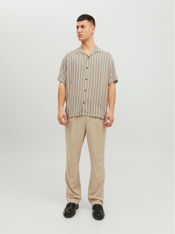 Jack & Jones Jack & Jones Риза Jeff 12220423 Бежов Relaxed Fit