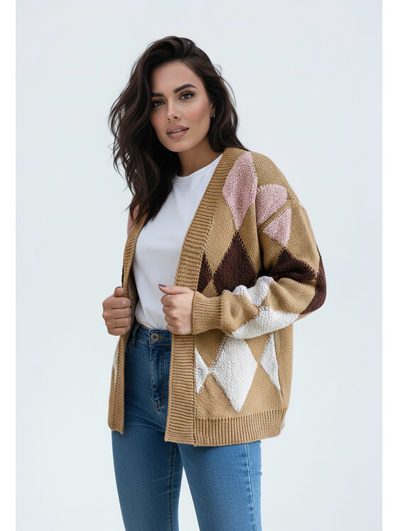 FIGL FIGL Ζακέτα M1251 Μπεζ Regular Fit